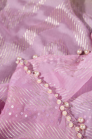 Light Green & Pink Viscose Embroidered Saree thumbnail image number null