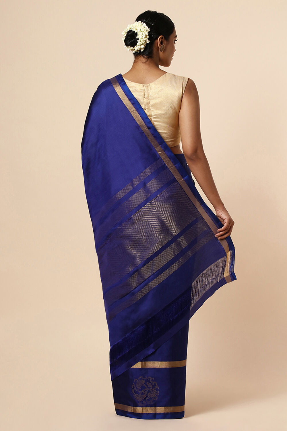 Blue Pure Soft Silk Saree image number null