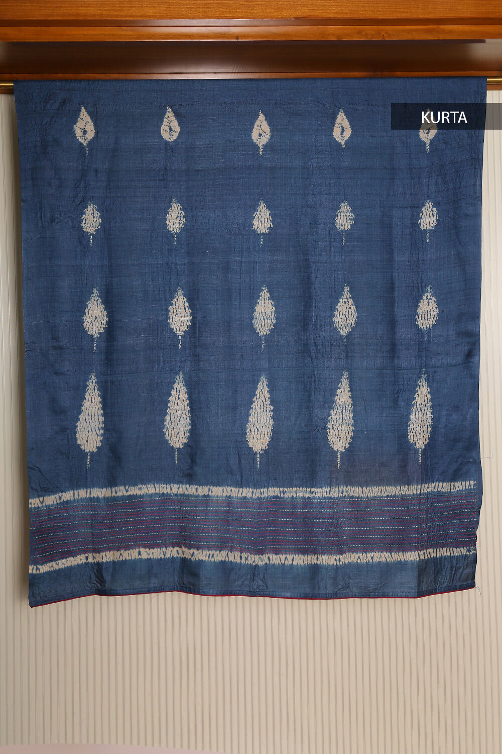 Navy Blue Pure Tussar Silk Suit Set image number null