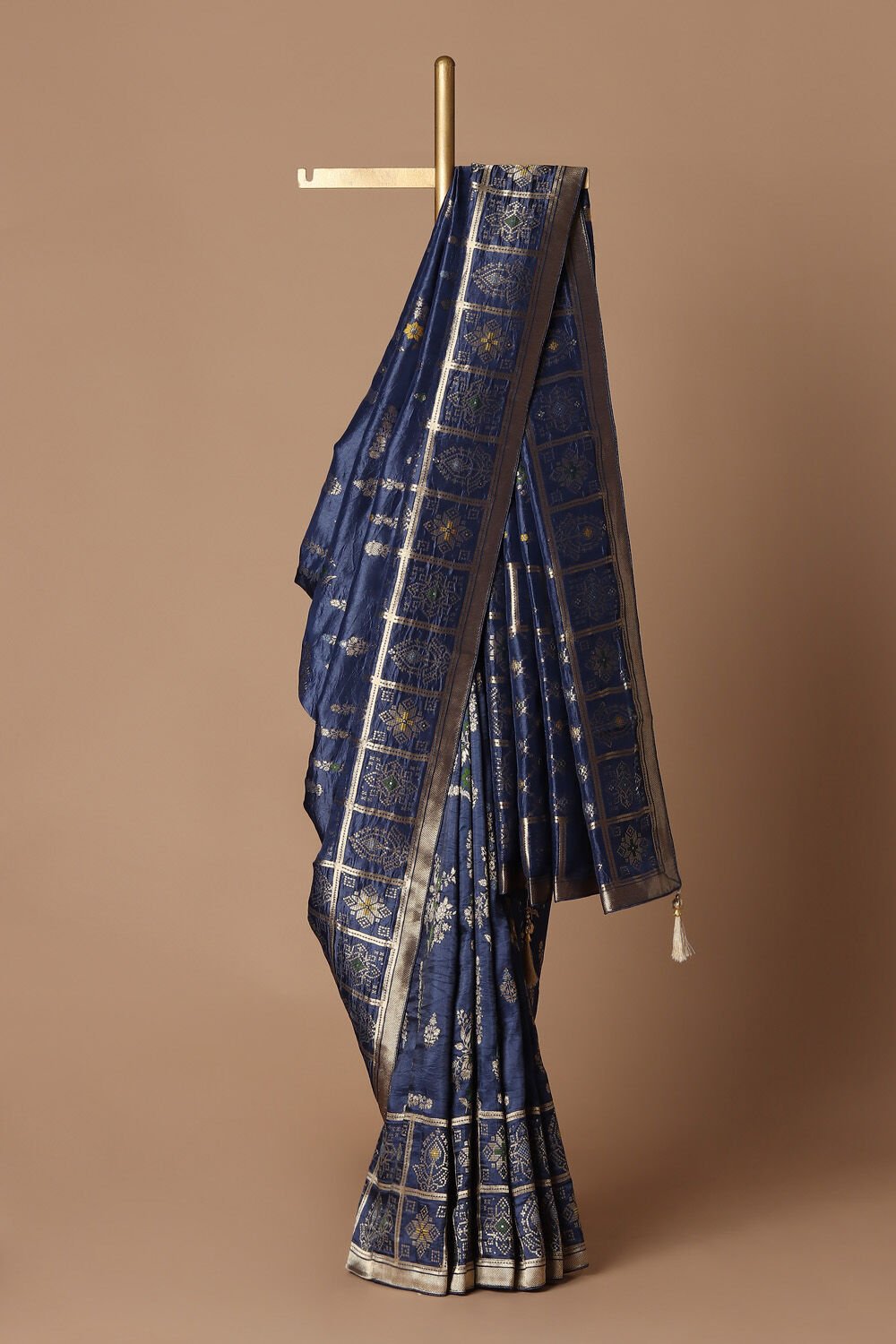 Dark Blue Luxe Woven Saree image number null