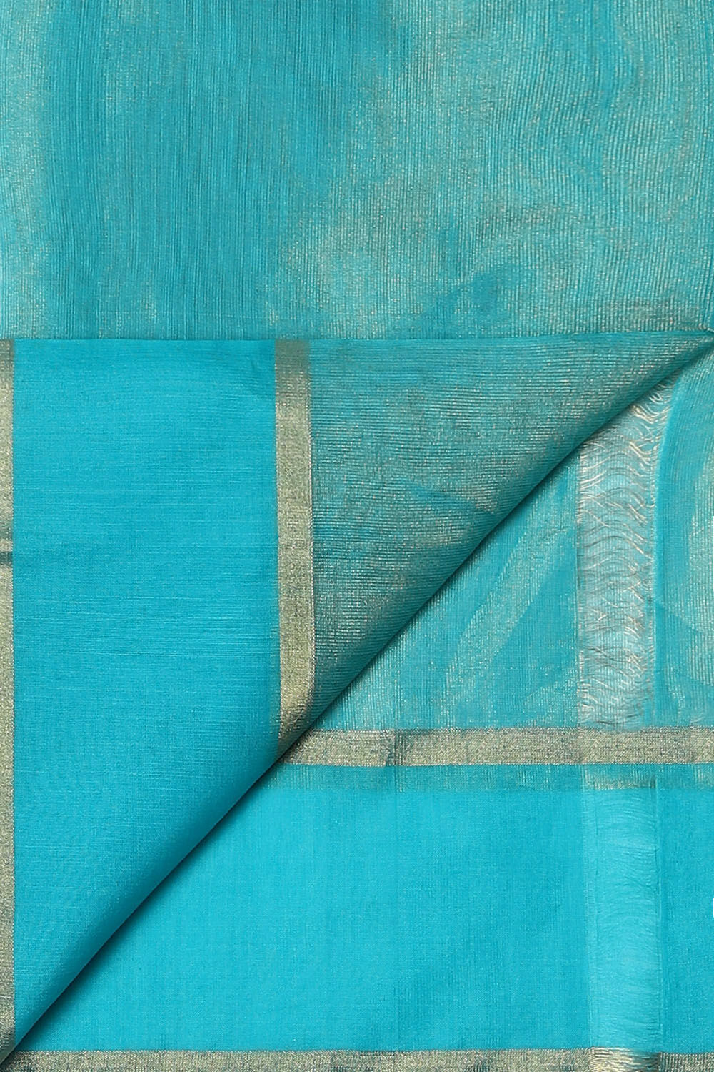 Light Green Pure Cotton Tissue Chanderi Saree image number null
