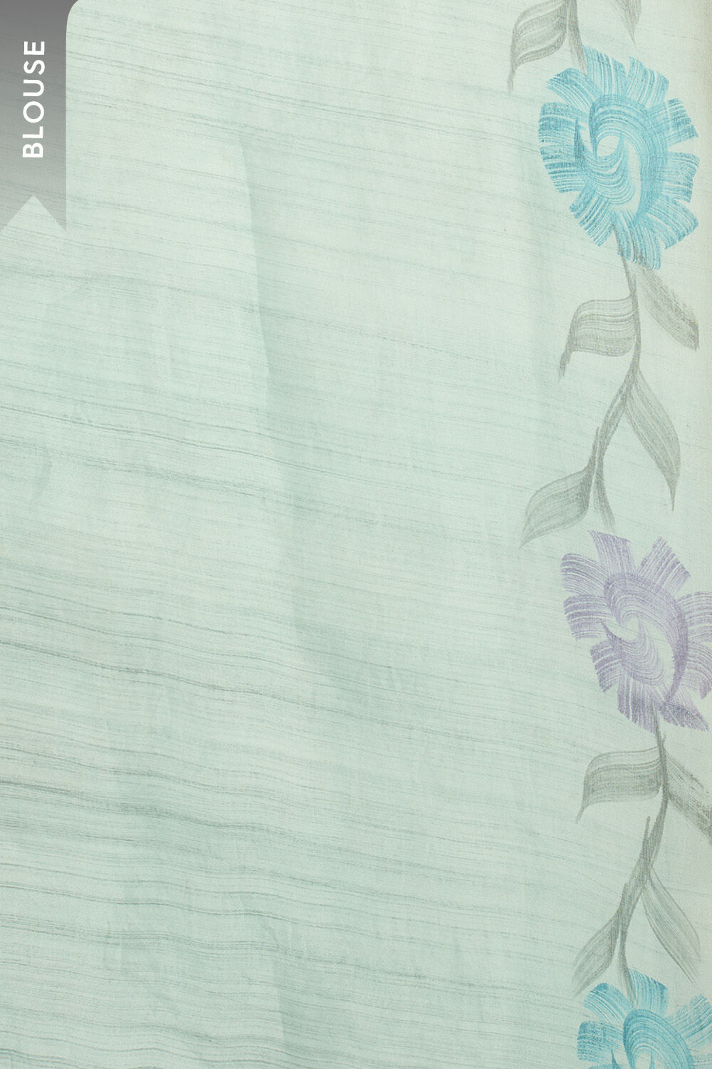 Blue Pure Silk Organza Hand Painted Banarasi Saree image number null