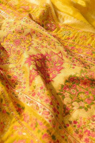 Yellow Woven Pure Viscose Saree thumbnail image number null