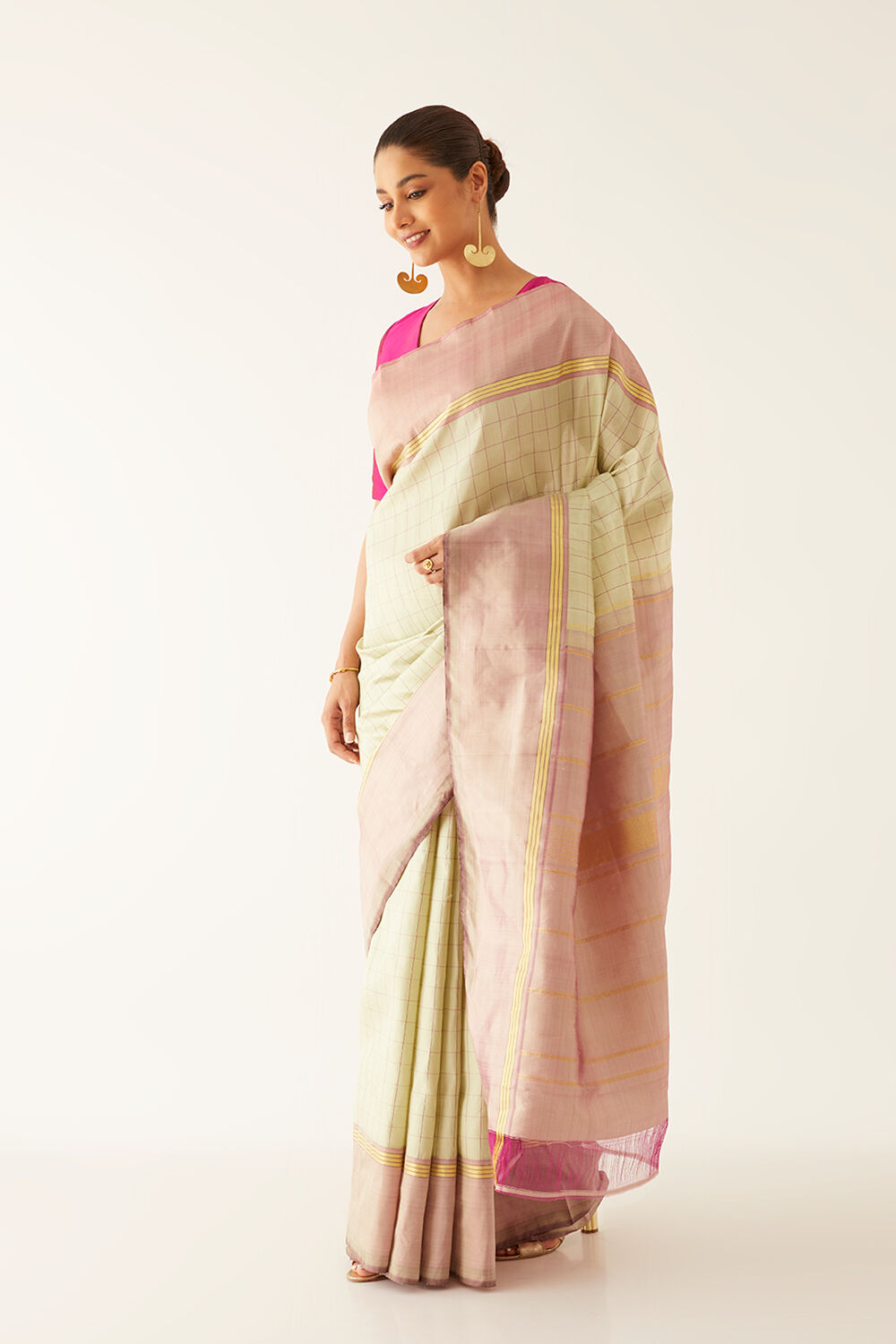 Light Green Pure Silk Kanjivaram Saree image number null