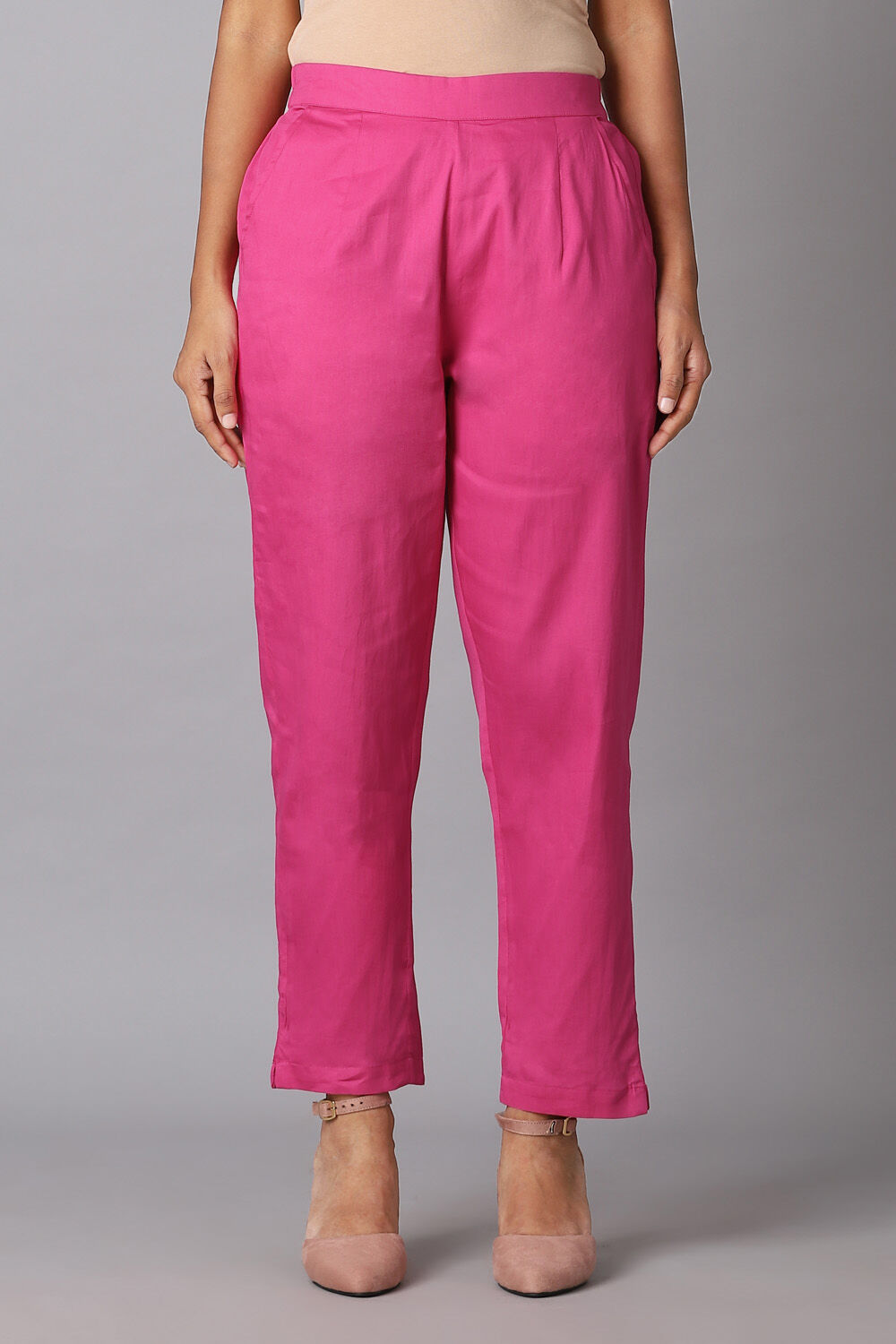 Pink Viscose Applique Kurta Set image number null
