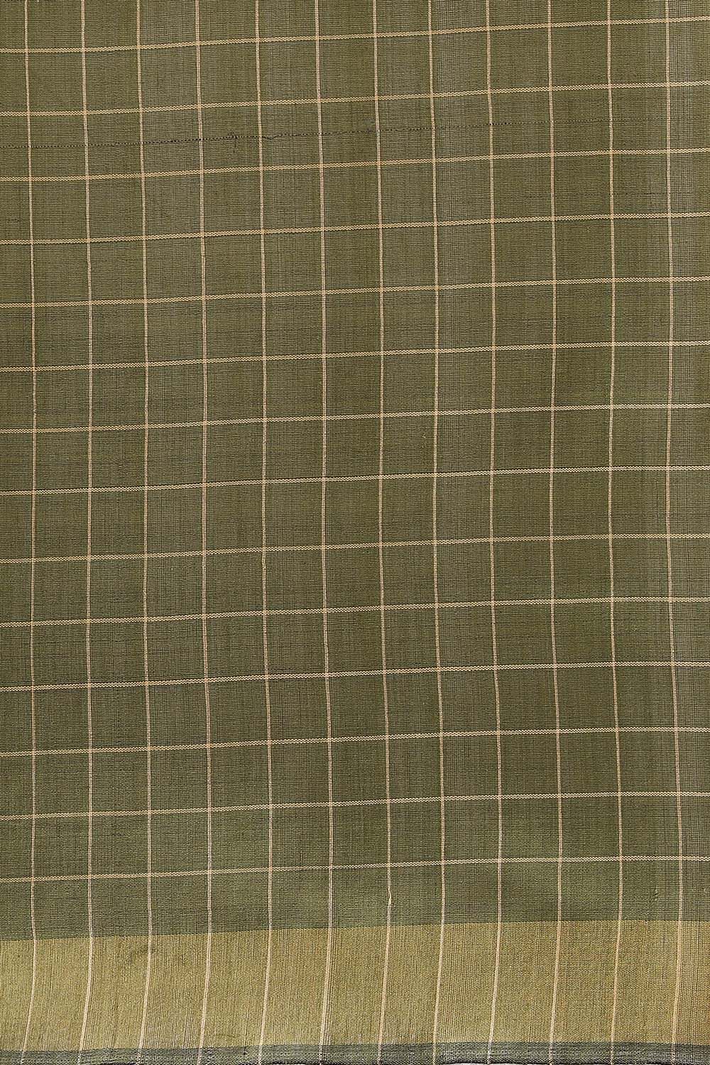 Green Pure Tussar Silk Bhagalpuri Saree image number null