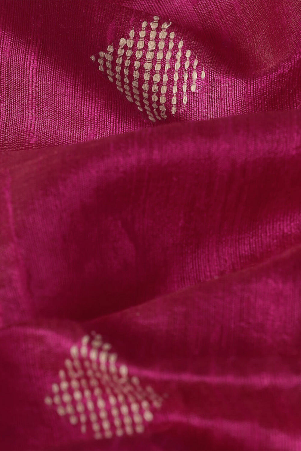 Dark Pink Pure Tussar Silk Bhagalpuri Saree image number null