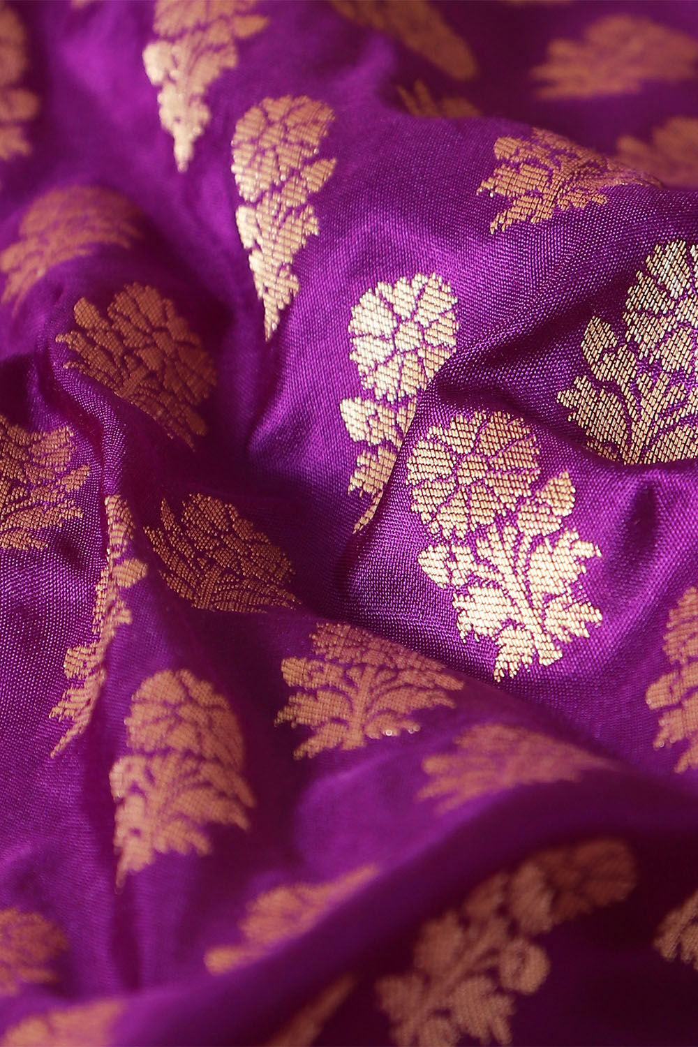 Purple Pure Silk Banarasi Saree image number null