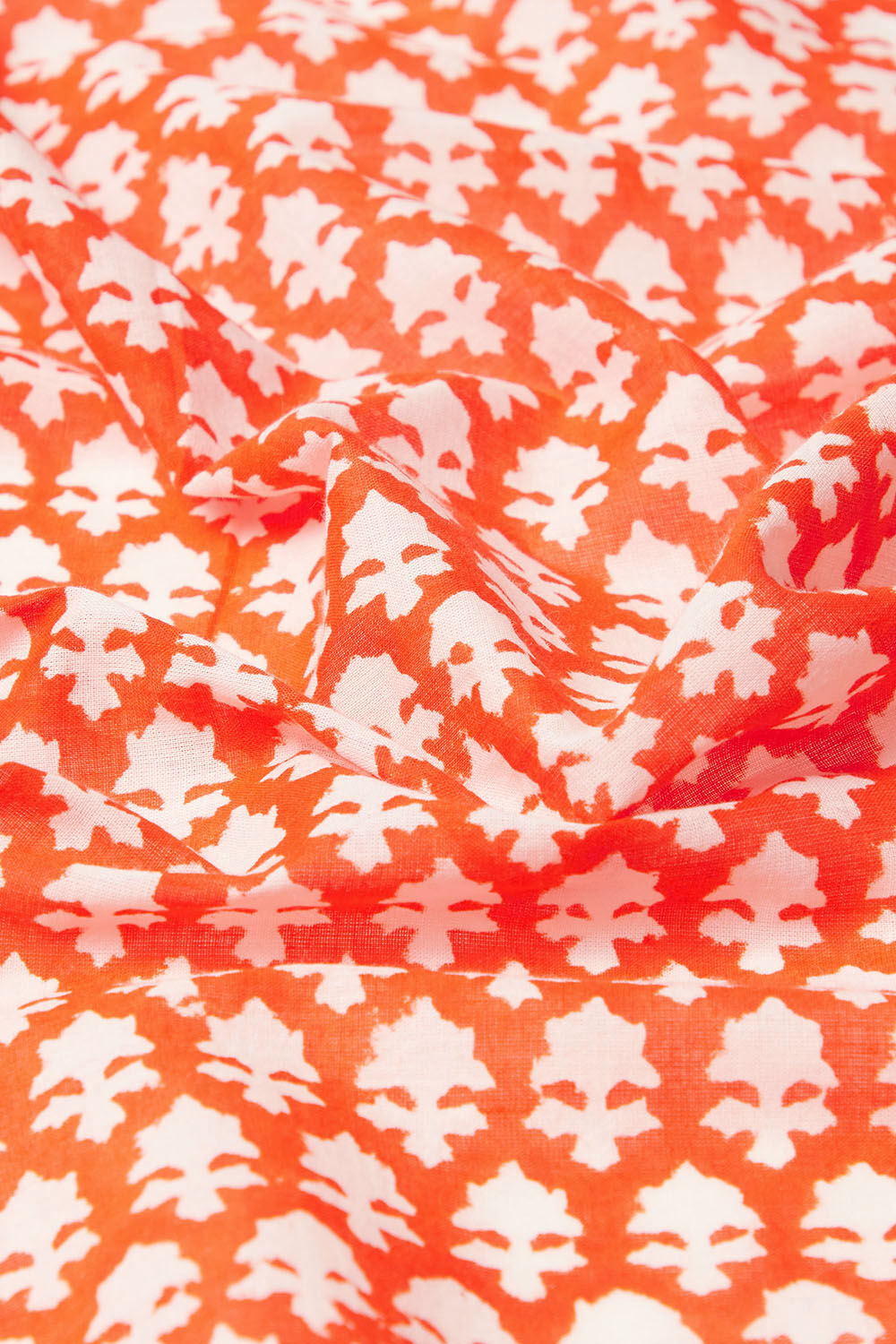 Orange Pure Cotton Sanganeri Printed Saree image number null