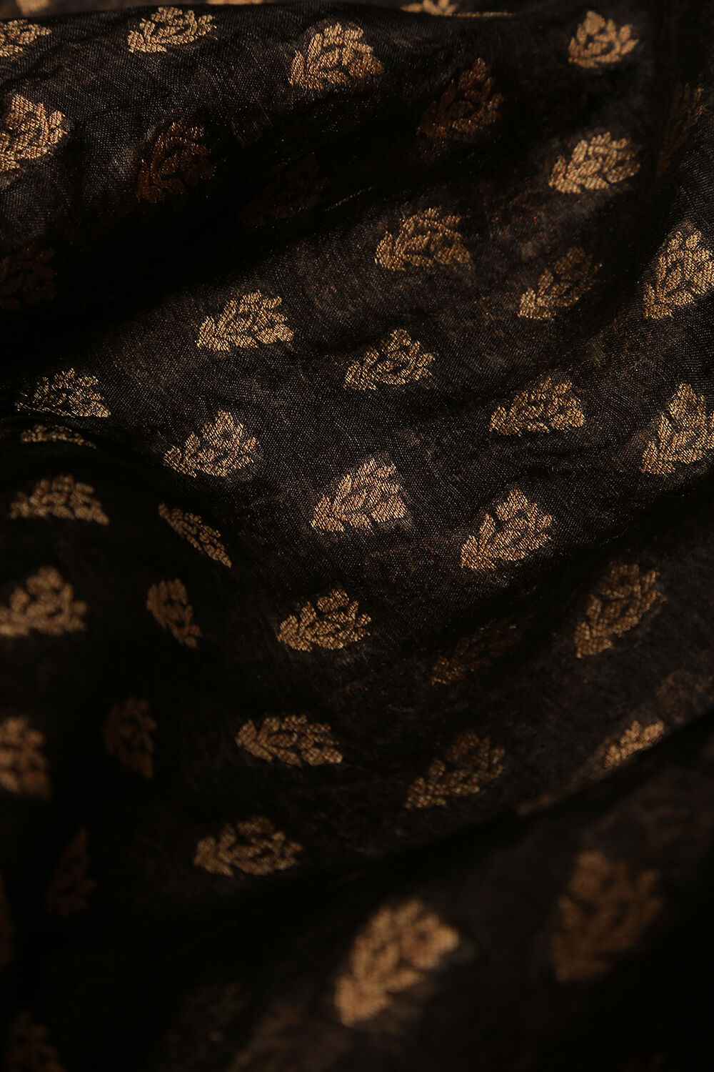 Black Pure Organza Tussar Banaras Dupatta image number null