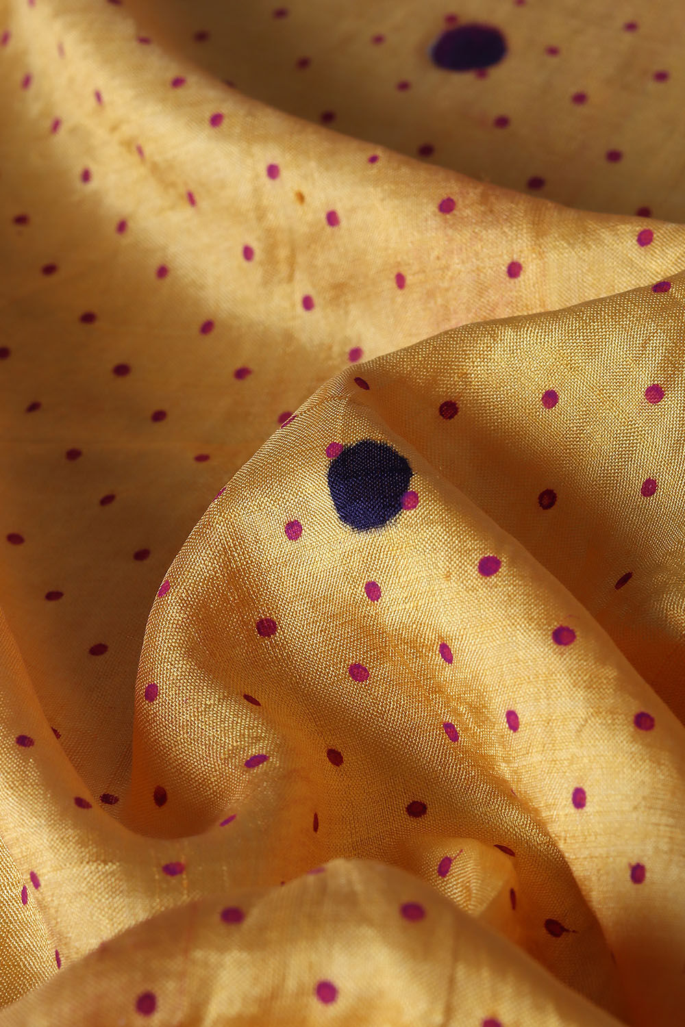 Yellow Pure Silk Batik Saree image number null