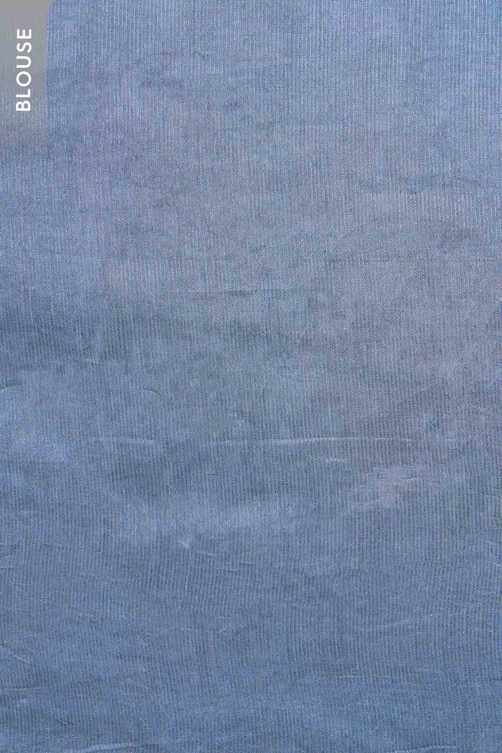 Grey Embroidered Silk Tencel Saree image number null