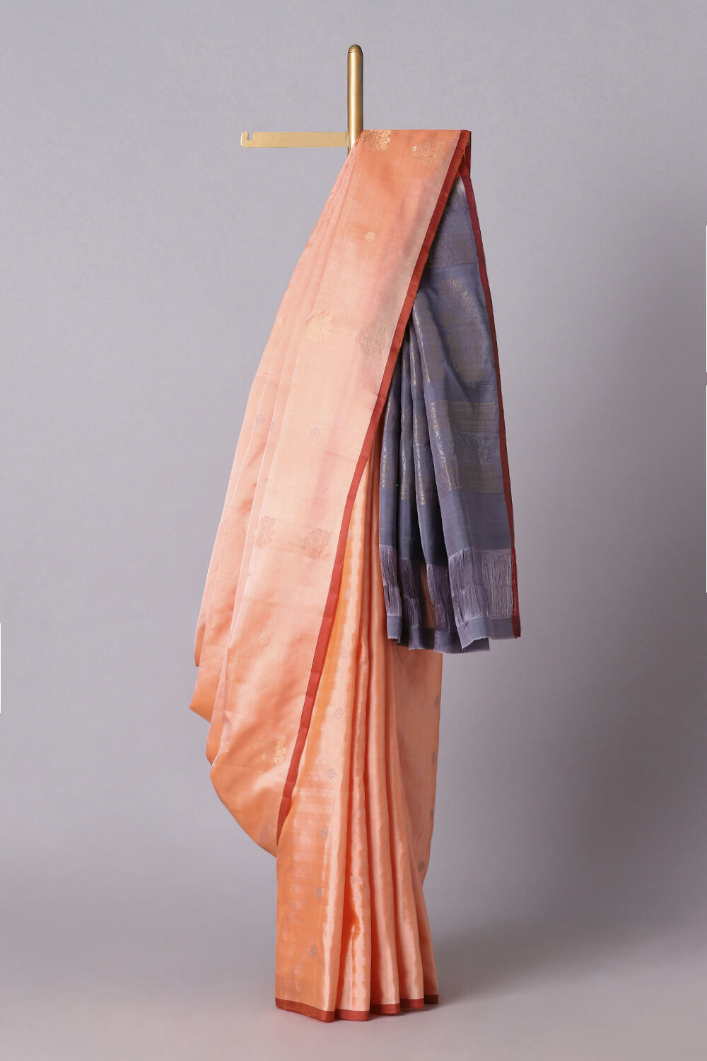 Light Orange Pure Silk South Saree image number null
