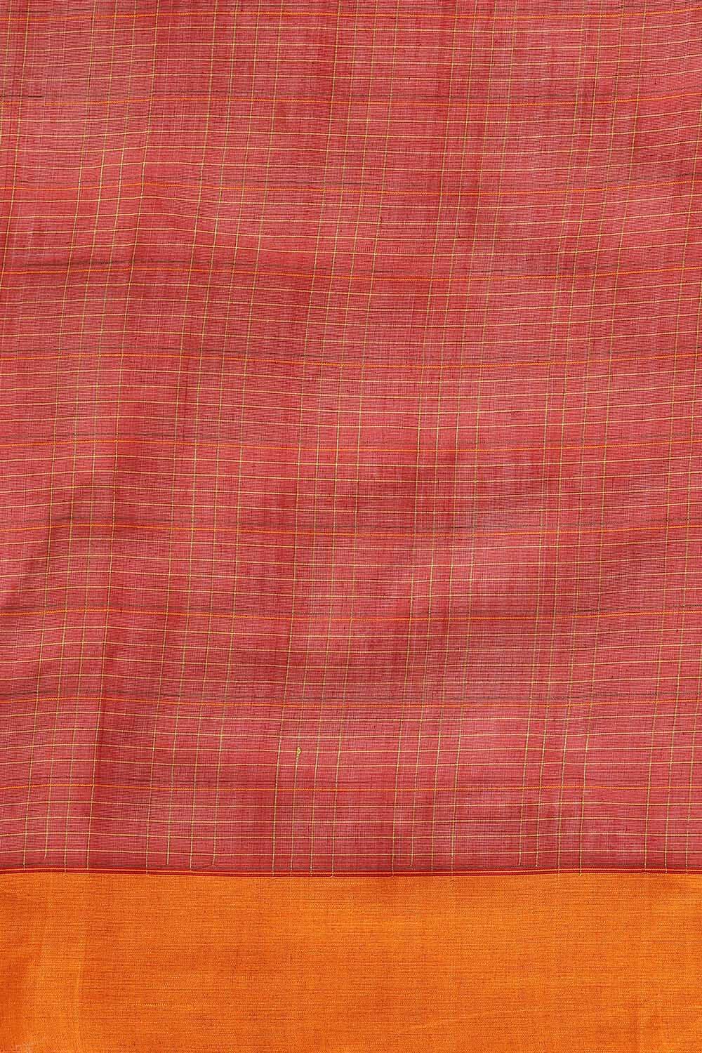 Red Pure Cotton Naranyanpet Saree image number null