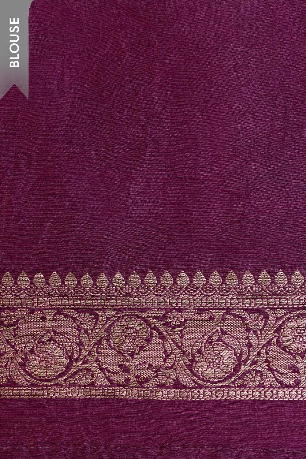Purple Woven Design Viscose Saree image number null