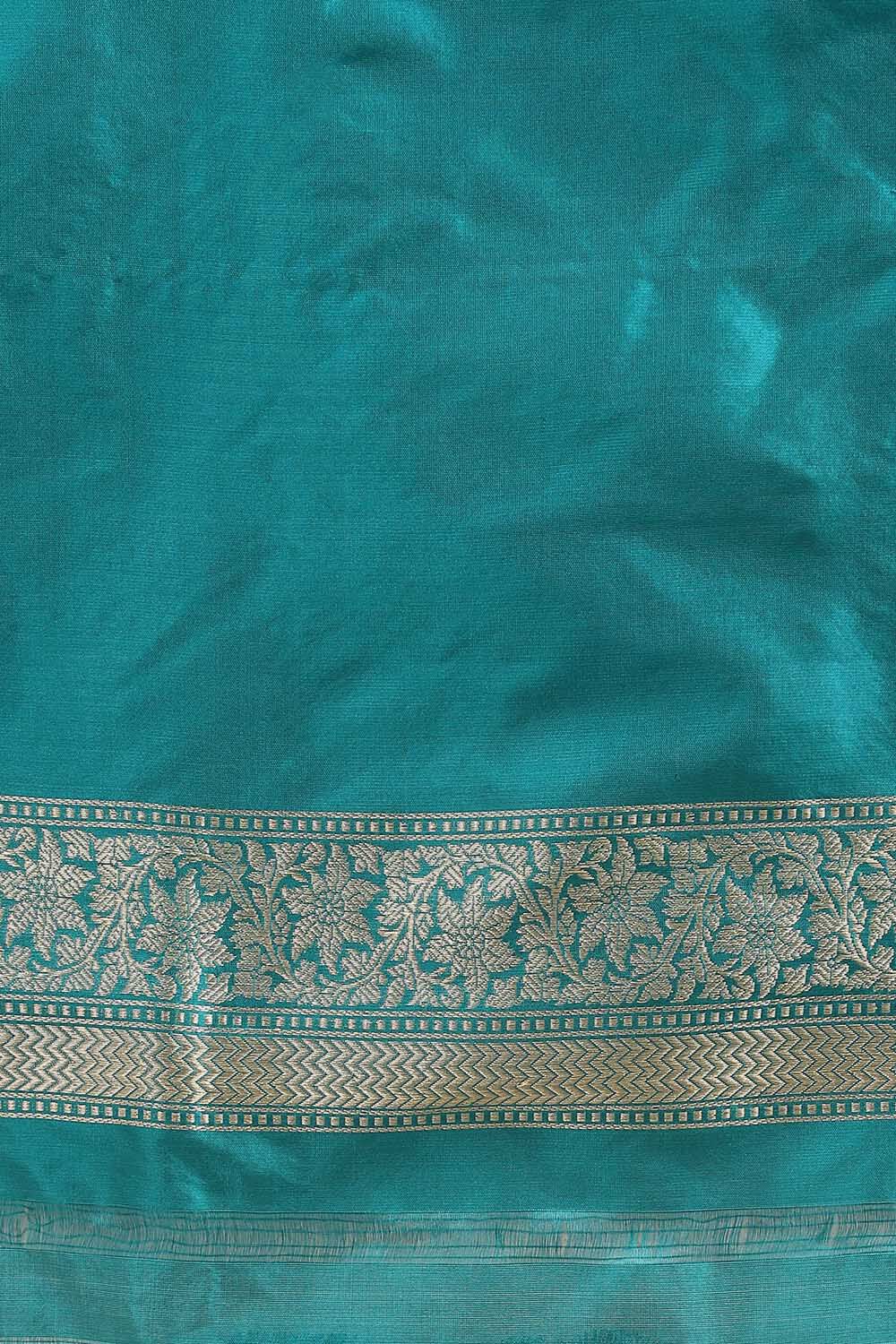 Blue Pure Silk Banarasi Saree image number null
