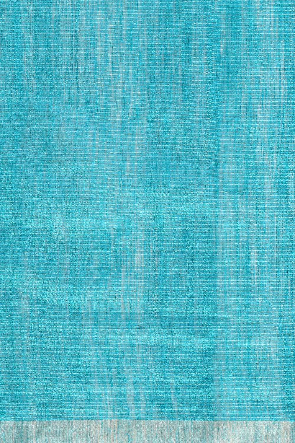 Light Blue Pure Silk Vanya Bengal Saree image number null