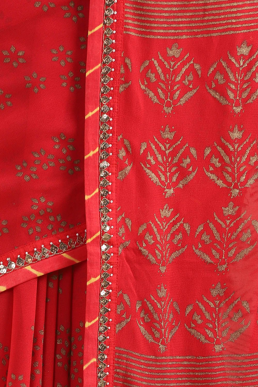 Red Viscose Printed Saree image number null