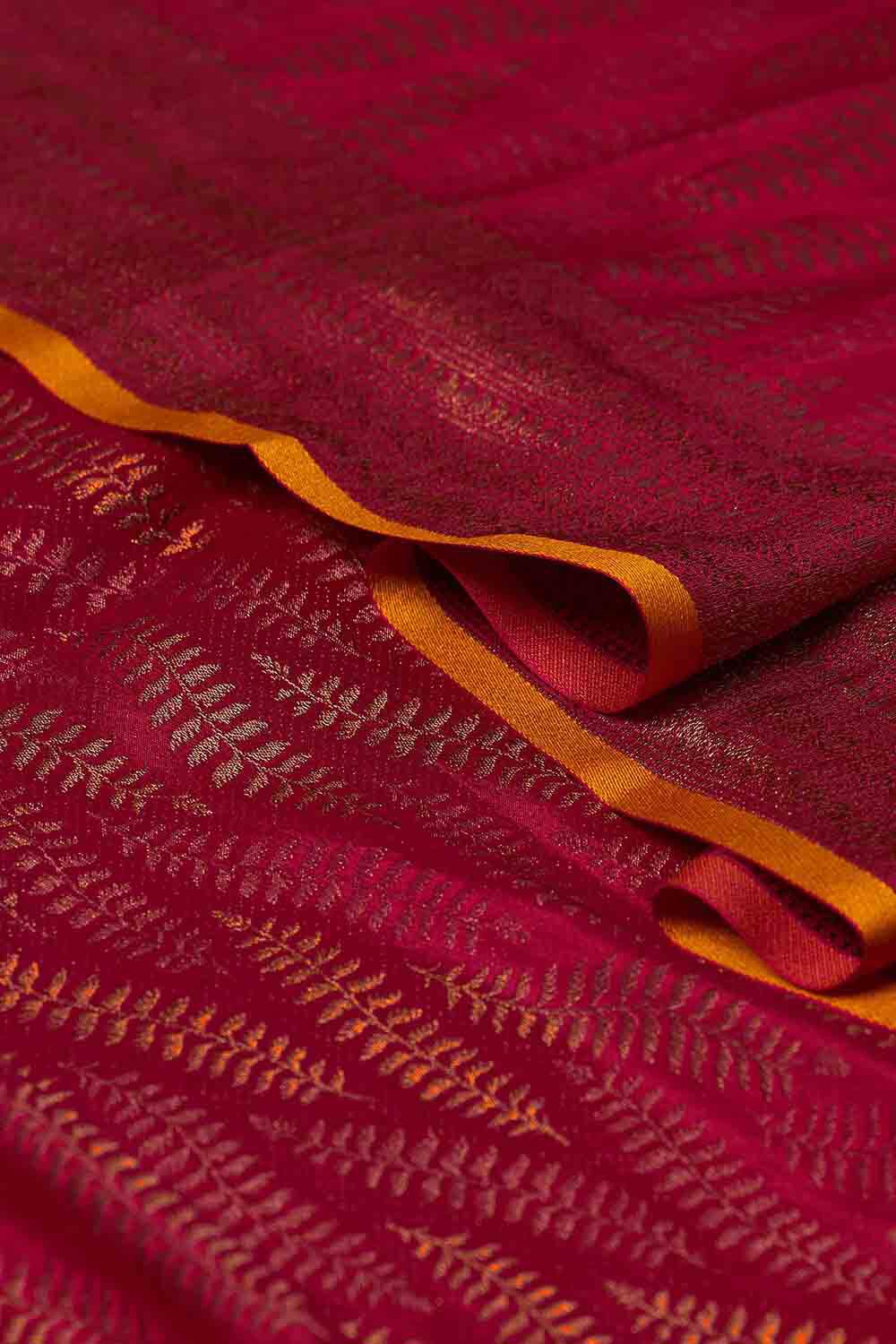 Pink Woven Pure Silk Crepe Saree image number null