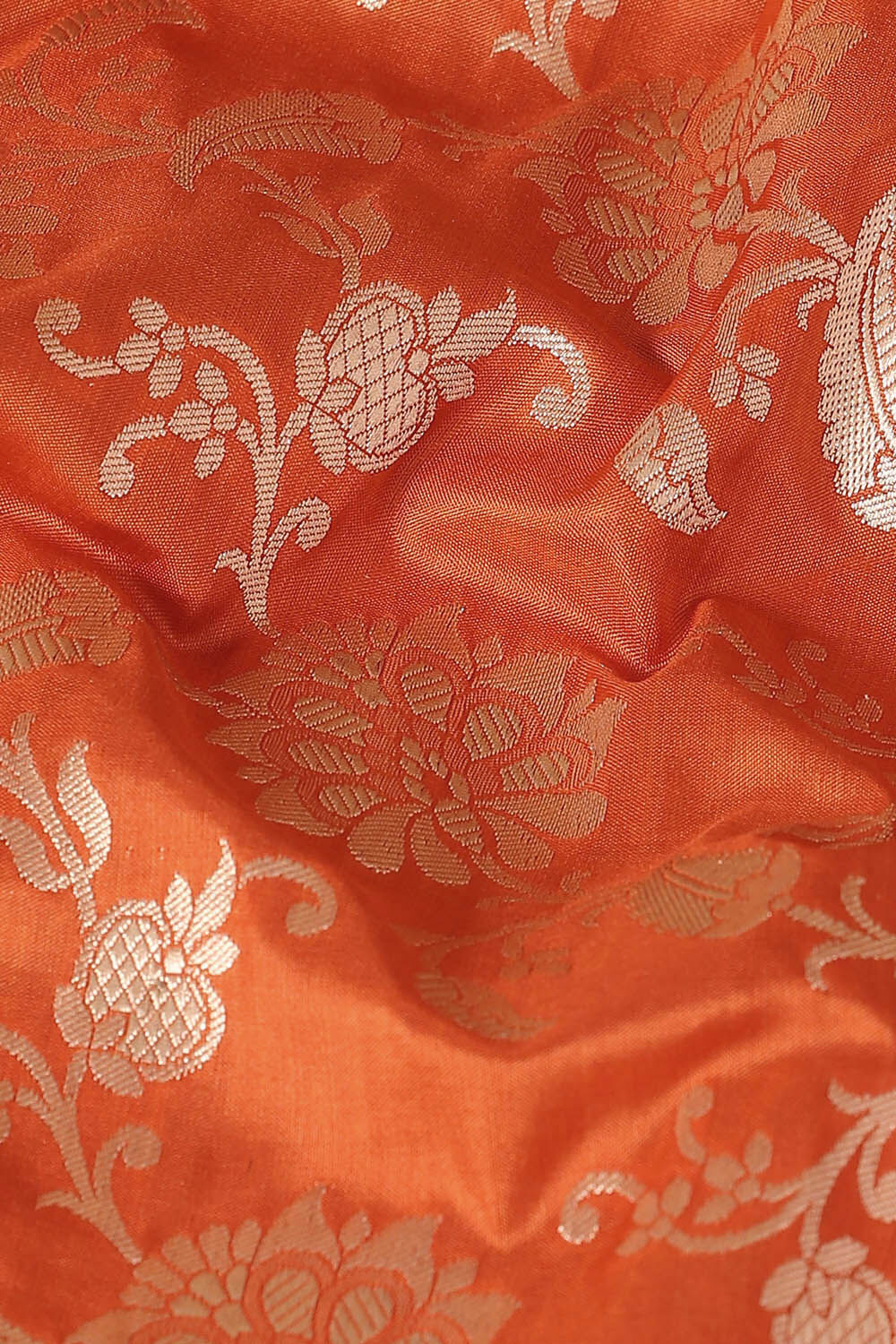 Orange Pure Silk Banarasi Saree image number null