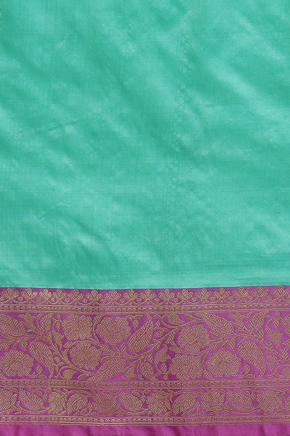Light Green Pure Silk Banarasi Saree image number null