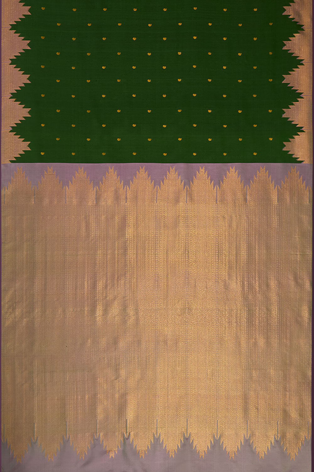Dark Green Pure Silk Woven Kanjivaram Saree image number null