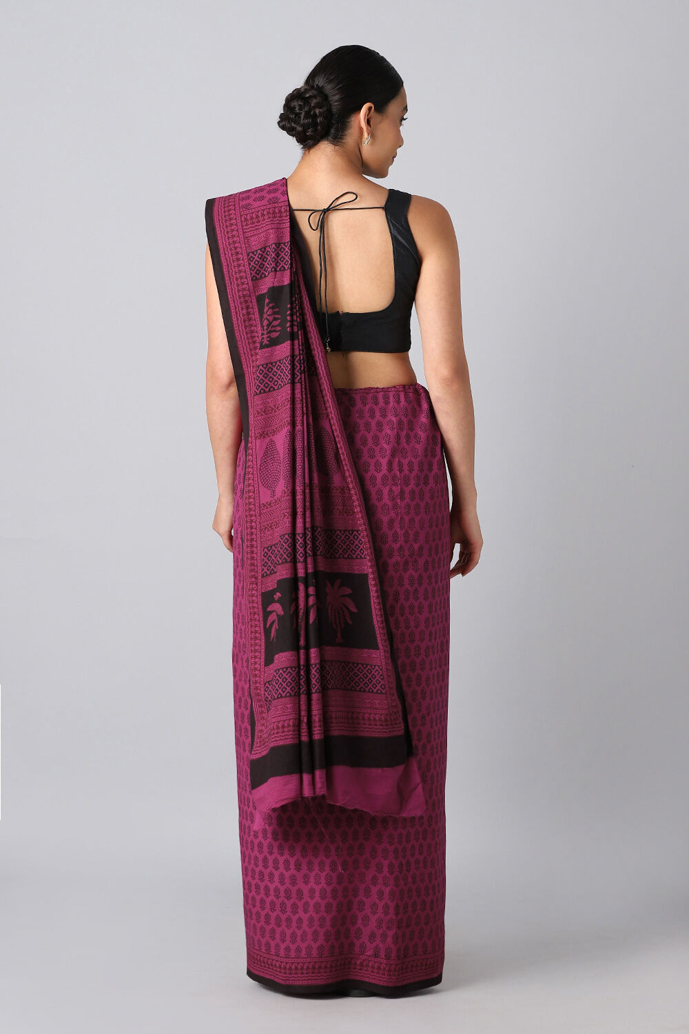 Pink Pure Cotton Bagh Printed Saree image number null