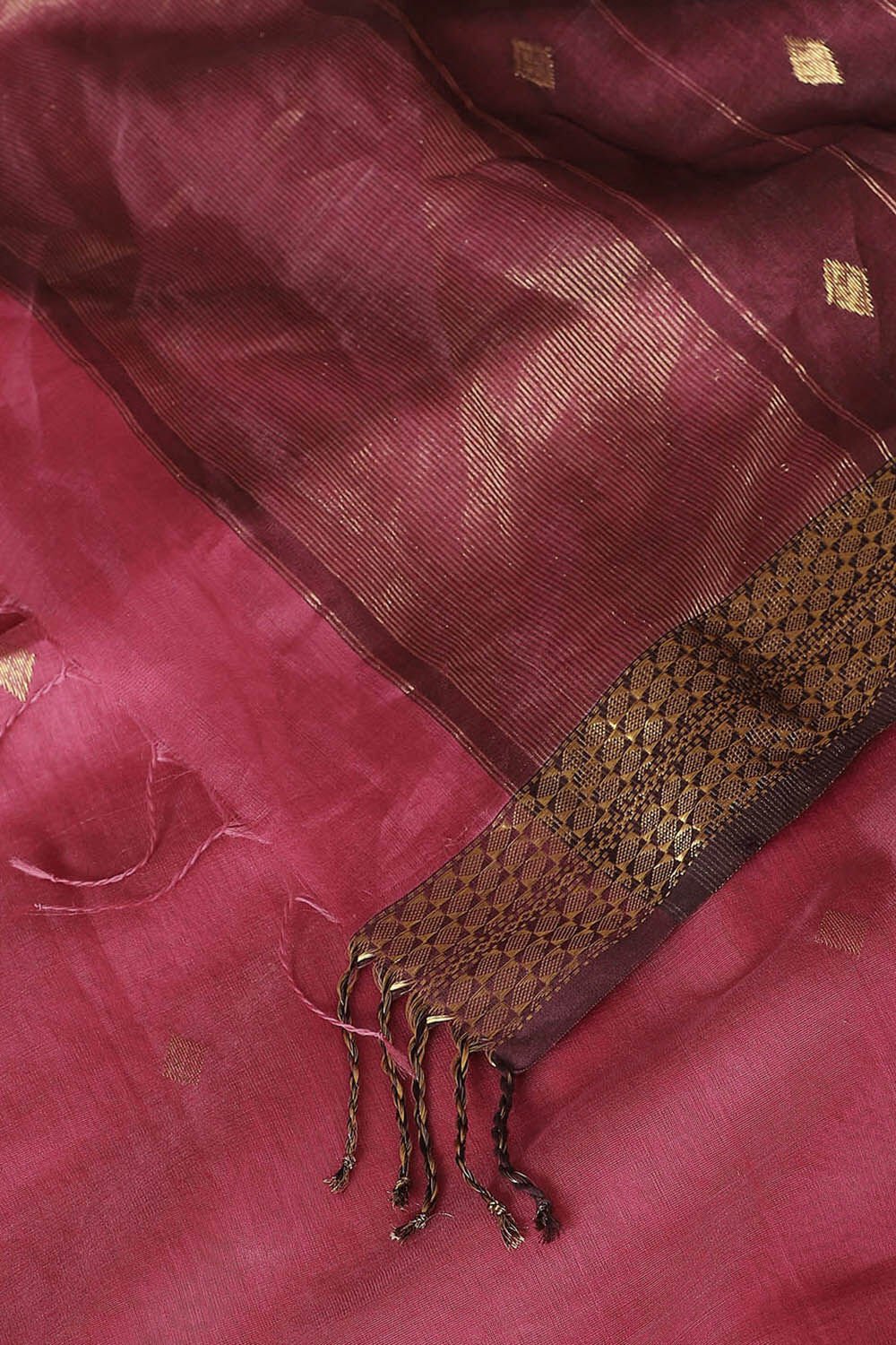 Pink Pure Silk Cotton Maheswari Saree image number null