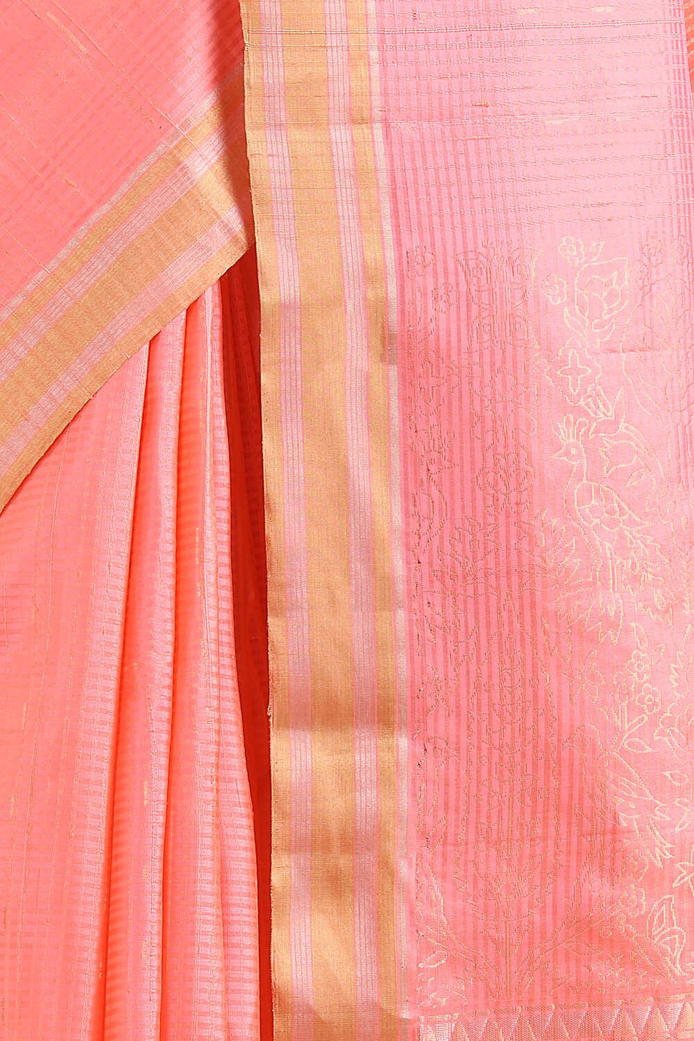 Light Orange Pure Soft Silk Saree image number null