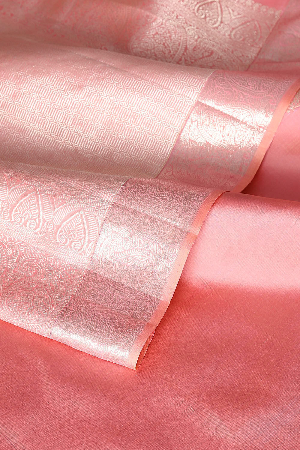 Light Pink Pure Silk Kanjivaram Saree image number null