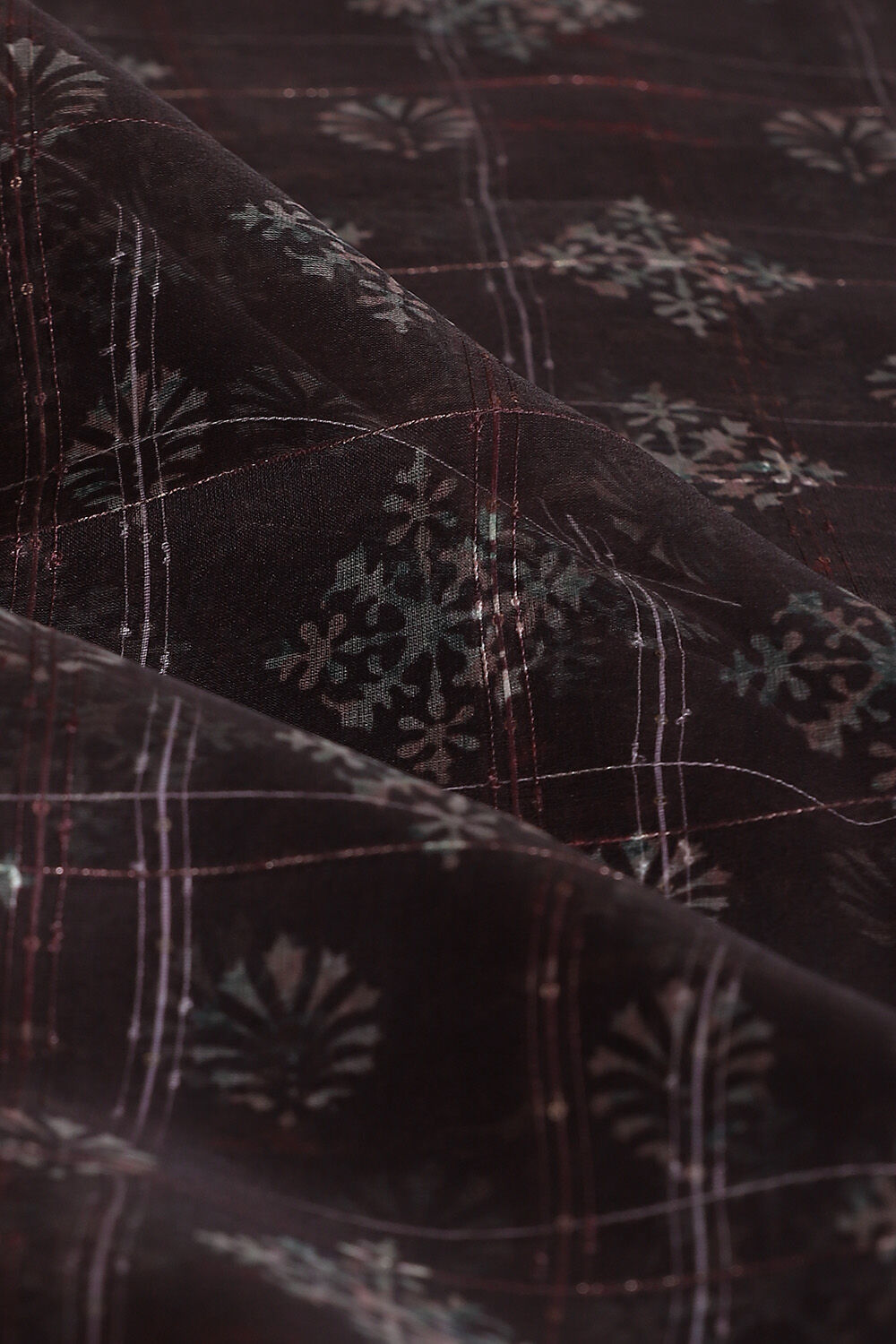 Brown Pure Embroidered Saree image number null