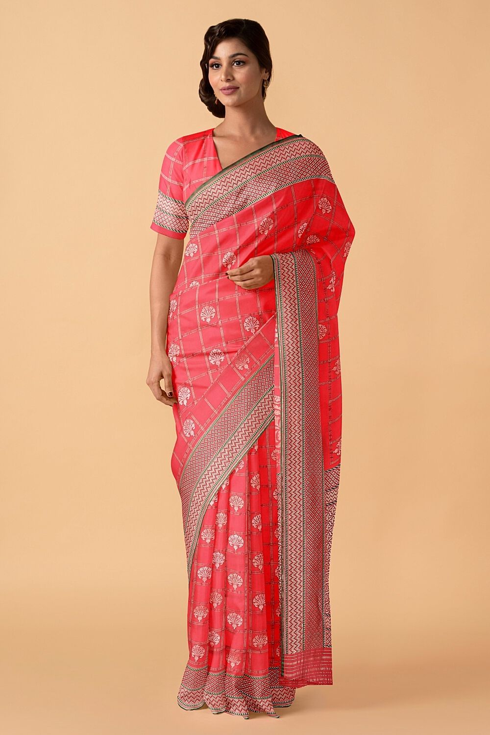 Red Banaras Pure Silk Saree image number null