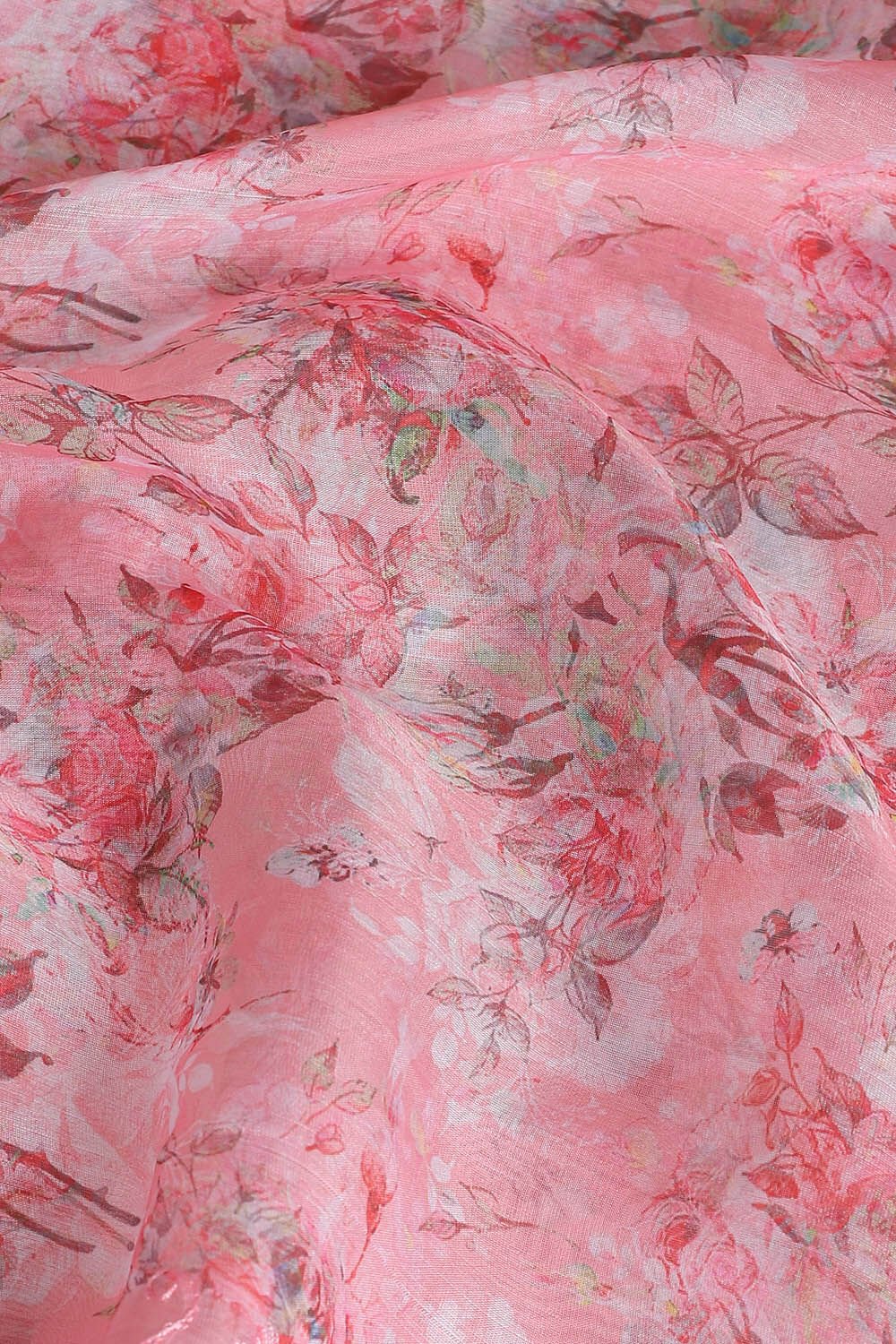 Pink Pure Embroidered Saree image number null