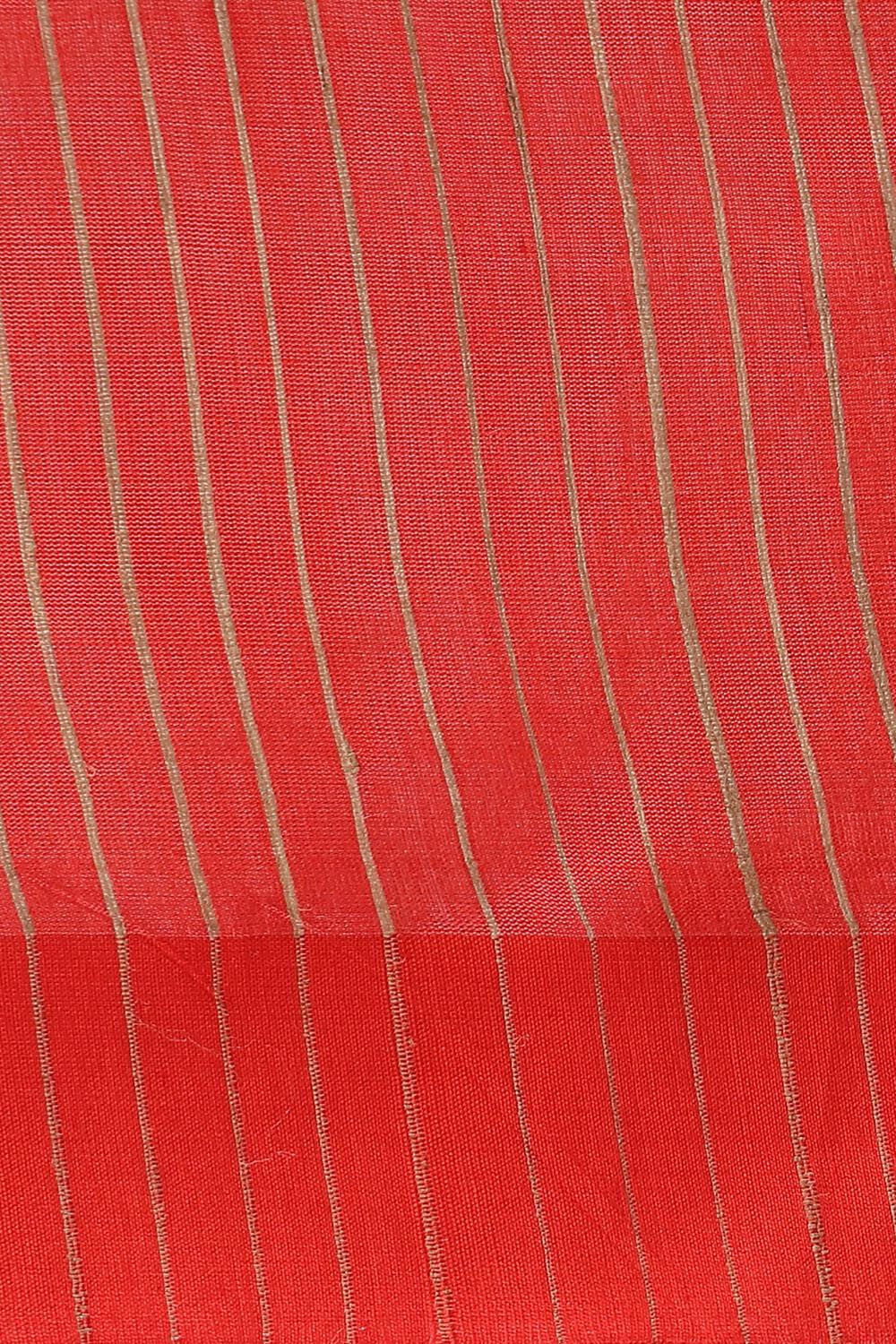 Orange Silk Viscose Bhagalpuri Saree image number null