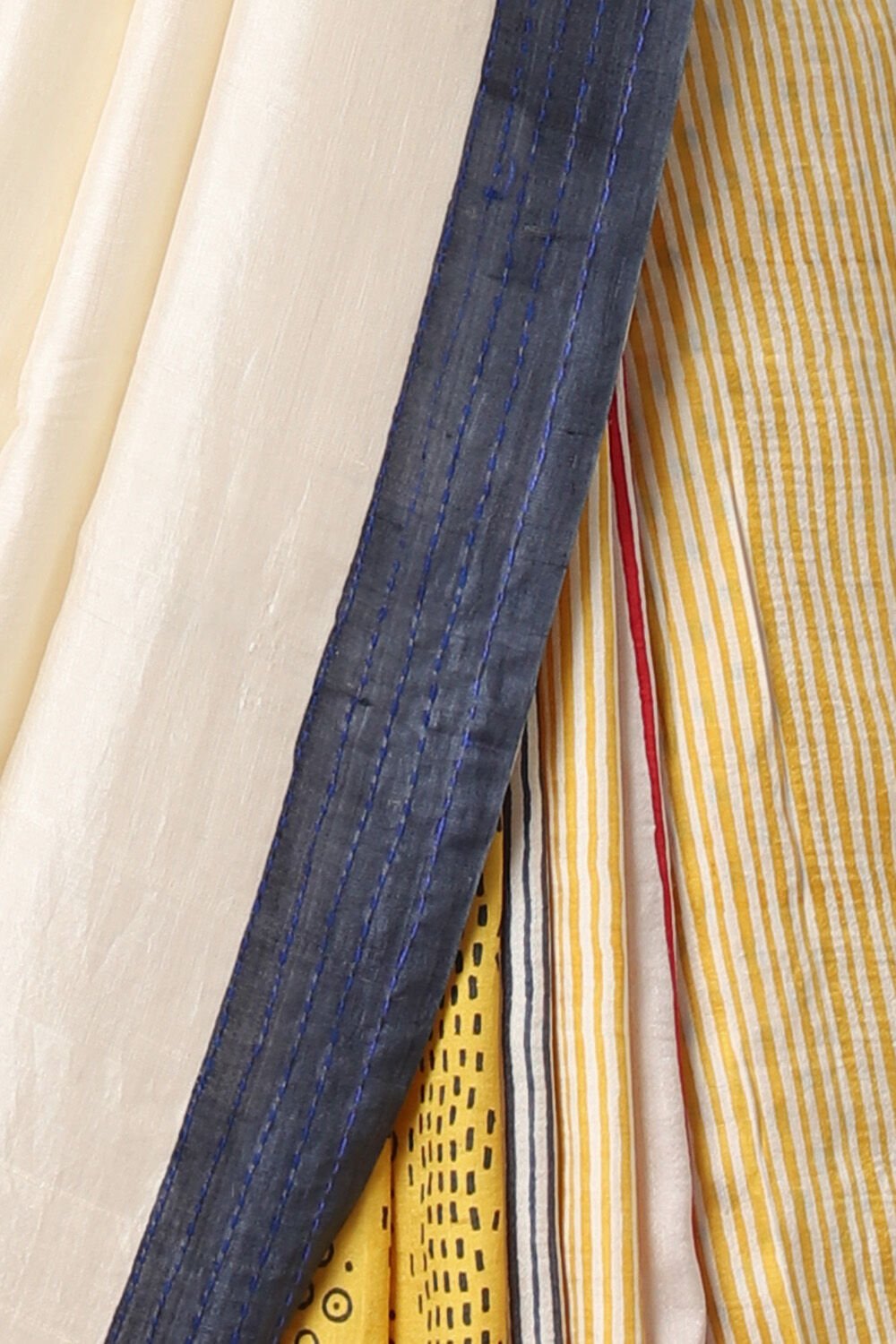 Multicolored Pure Silk Hand Painted Saree image number null