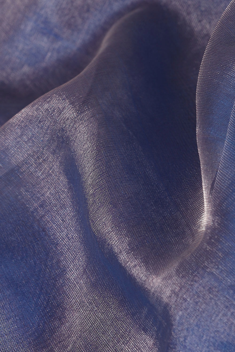 Dark Blue Pure Tissue Silk Jamdani Saree image number null