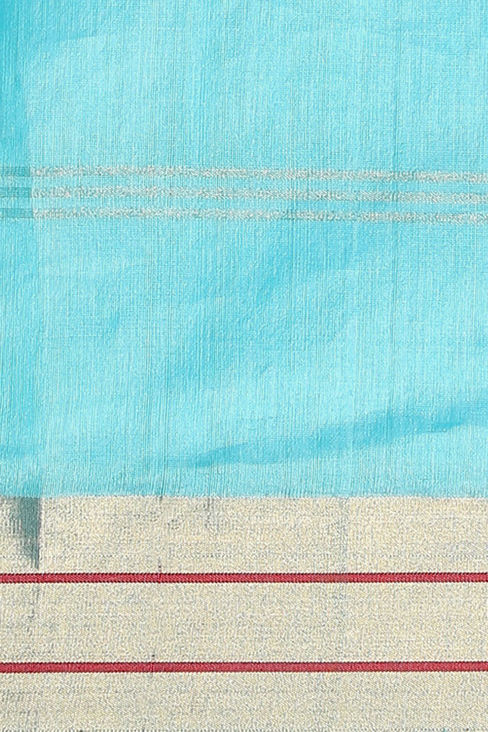 Light Blue Pure Silk Cotton Chanderi Saree image number null
