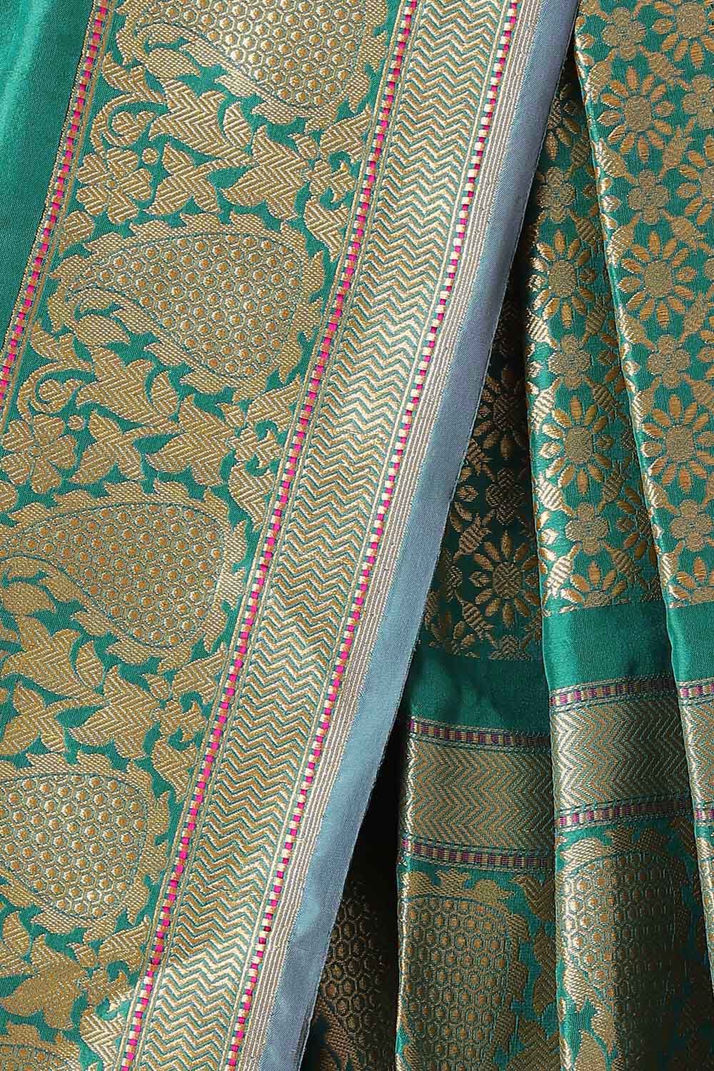 Blue Pure Silk Banarasi Saree image number null