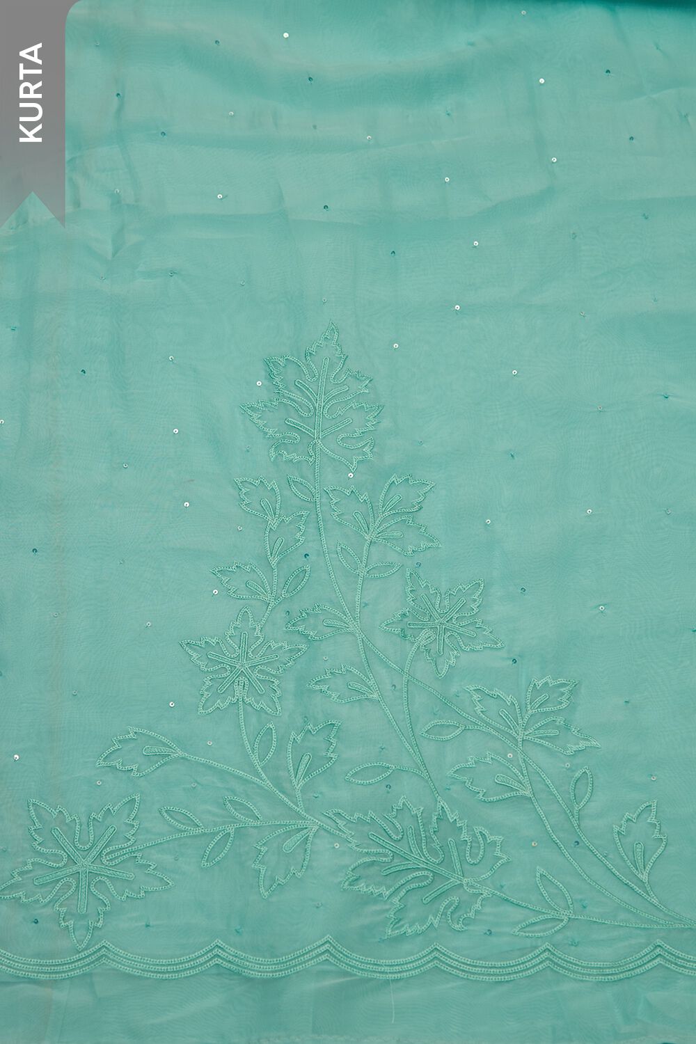 Light Blue Viscose Embroidered Unstitched Suit Set image number null