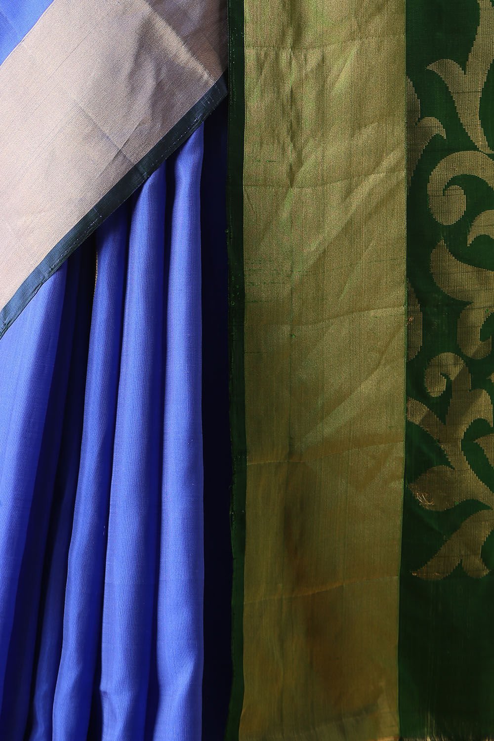 Blue Pure Silk South Saree image number null