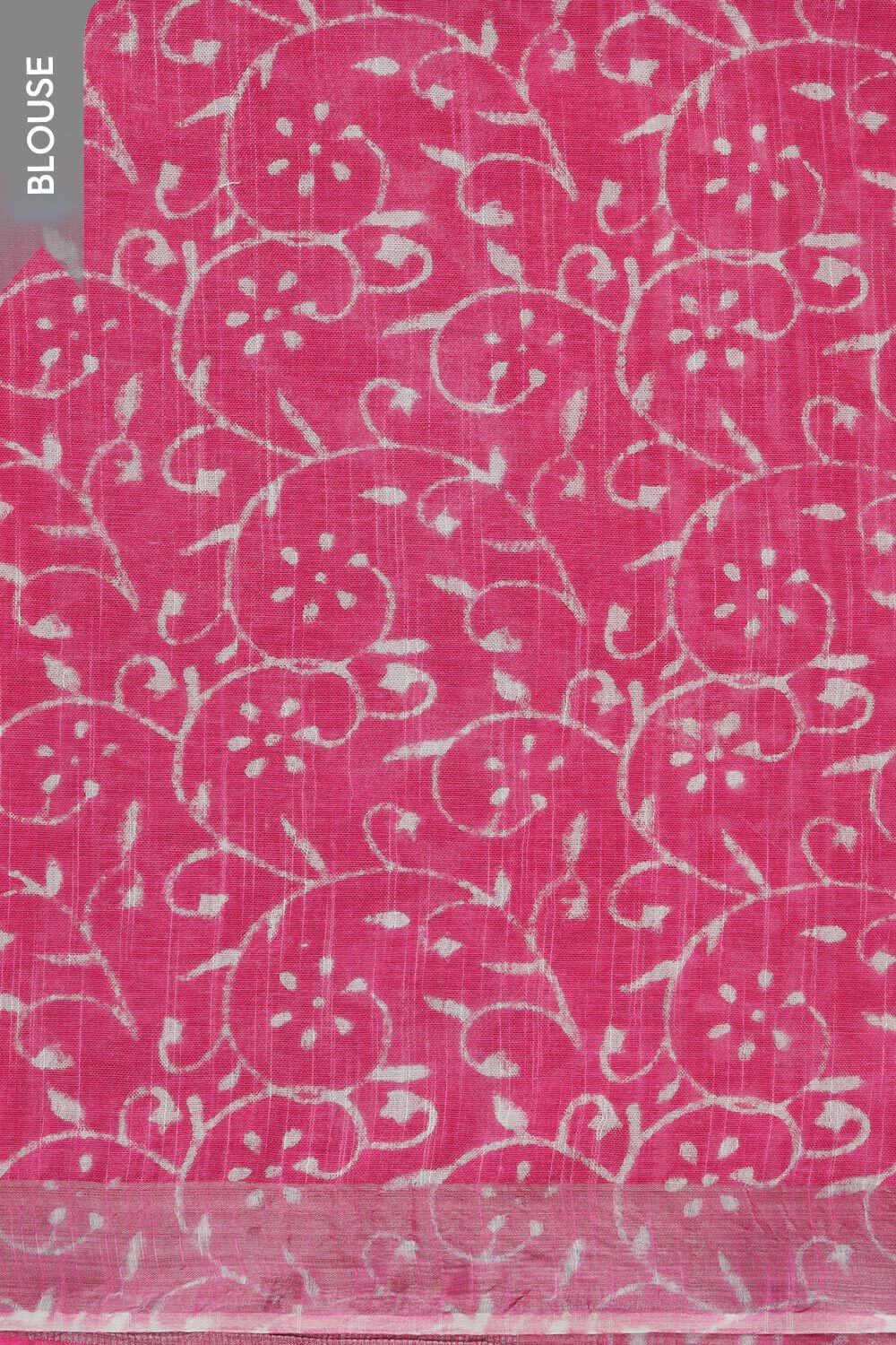 Pink Cotton Viscose Contemporary Block Printed Saree image number null