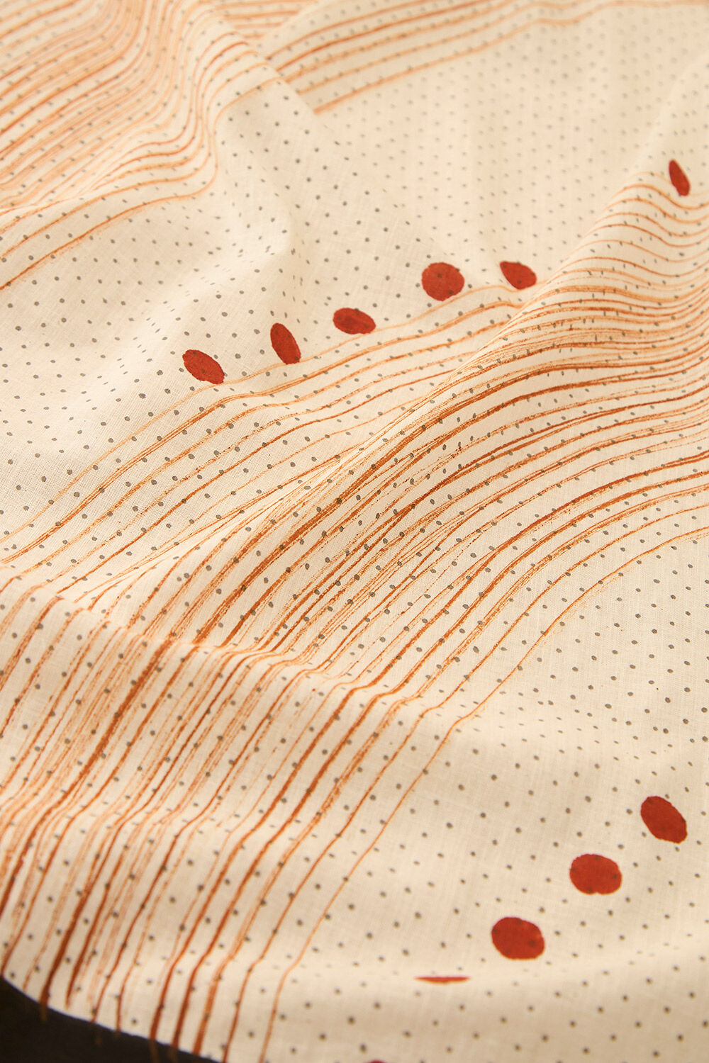 Off White Maharashtra Hand Painted Khadi Cotton Saree image number null