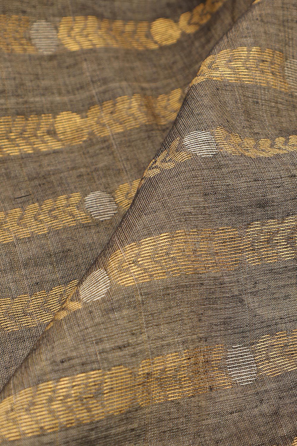 Black Chattisgarh Pure Silk Tissue Woven Saree image number null