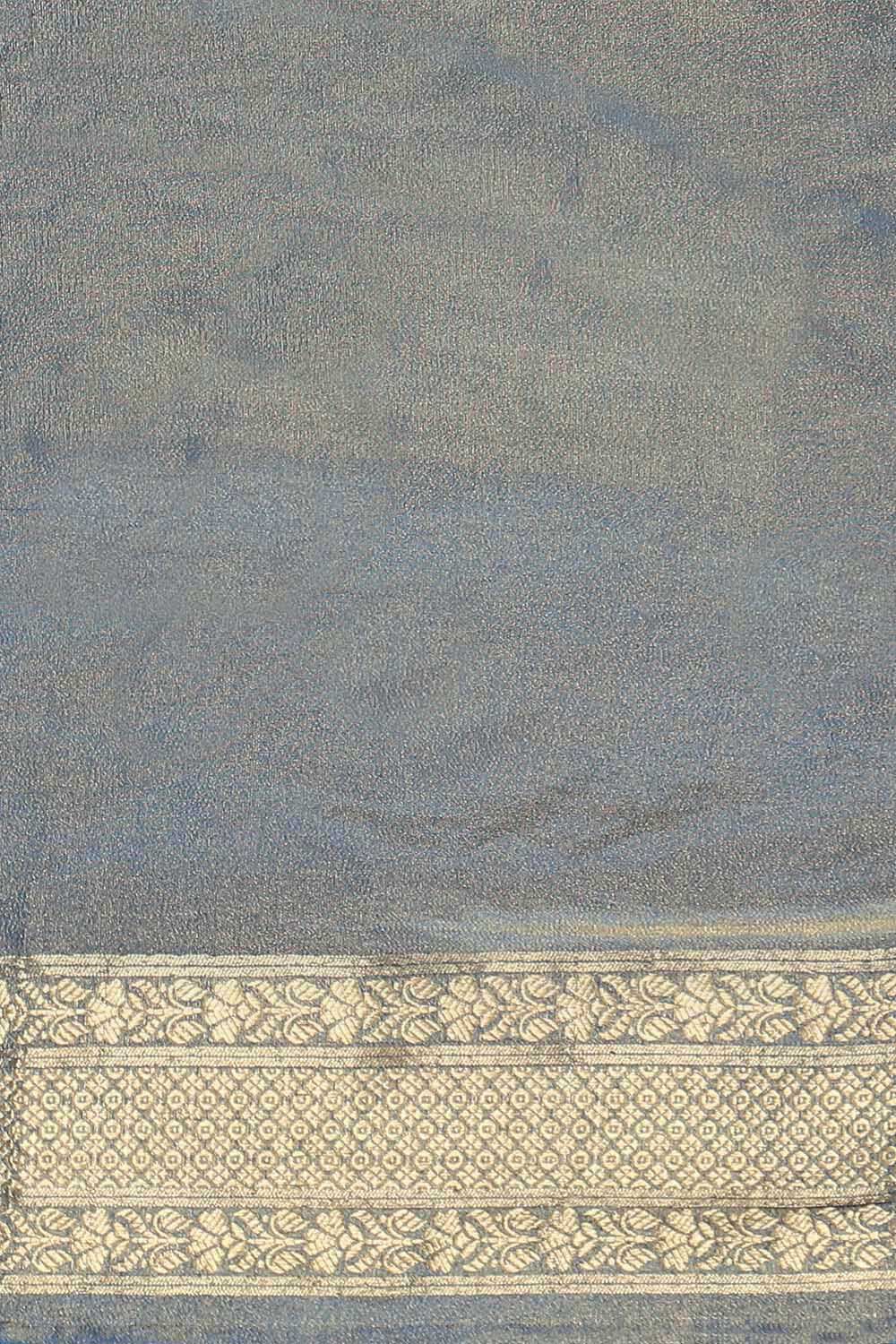 Blue Pure Silk Banarasi Saree image number null
