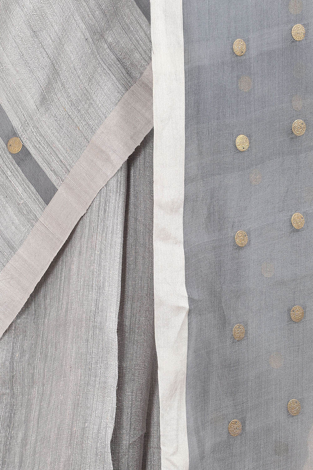 Grey Pure Silk Vanya Bengal Saree image number null