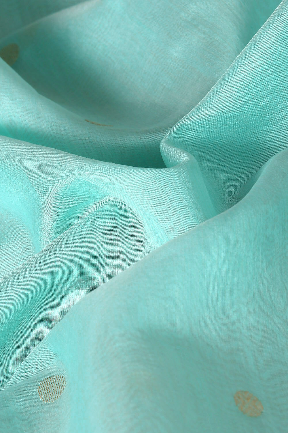 Light Blue Pure Silk Cotton Chanderi Saree image number null