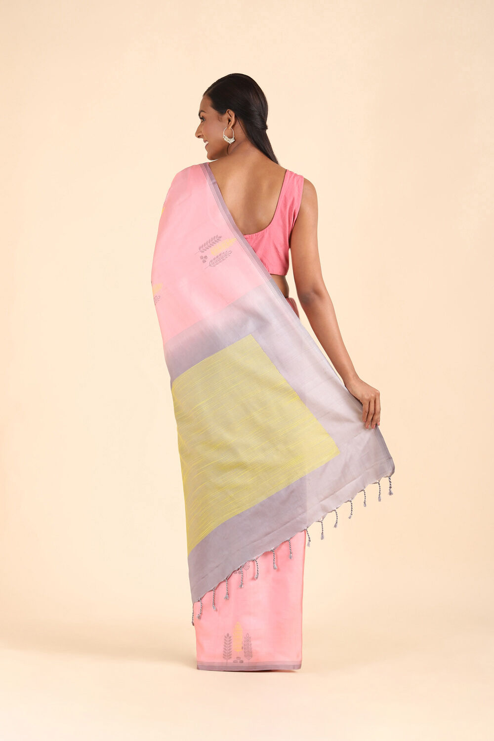Light Pink Pure Silk South Saree image number null