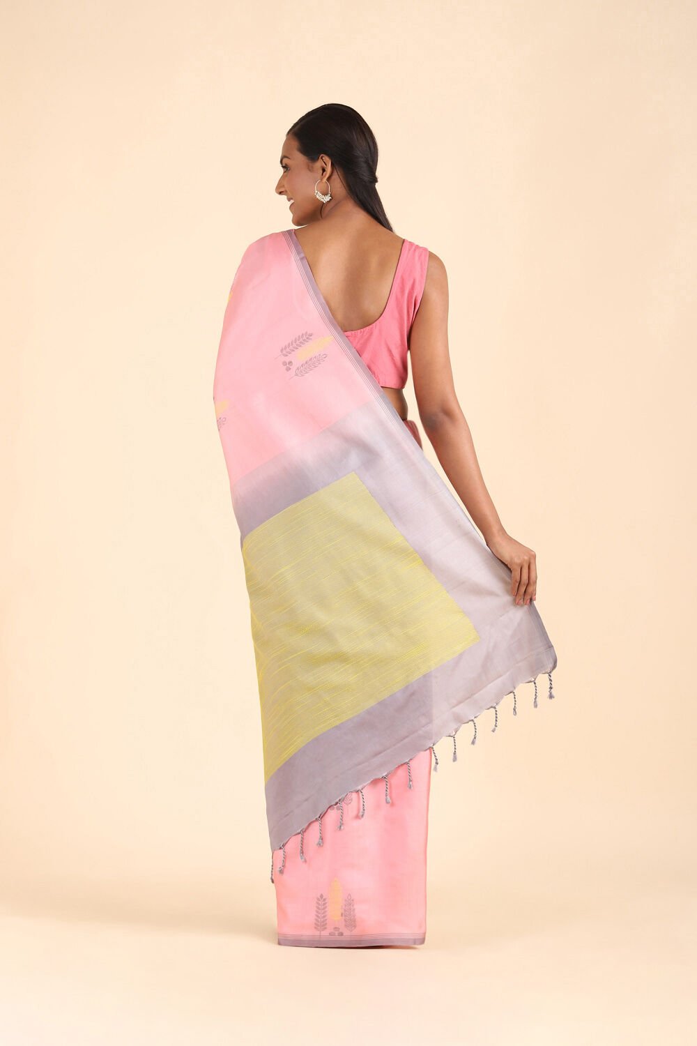 Light Pink Pure Silk South Saree image number null