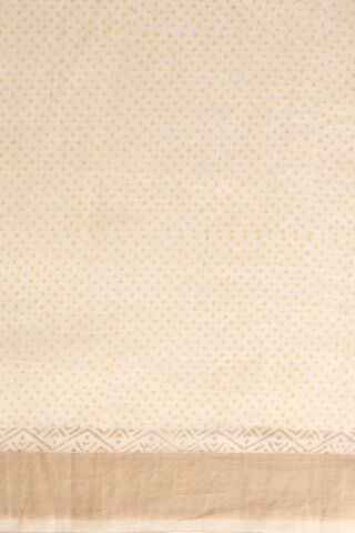 Off White Printed Embroidery Silk Tencel Bengali Saree thumbnail image number null