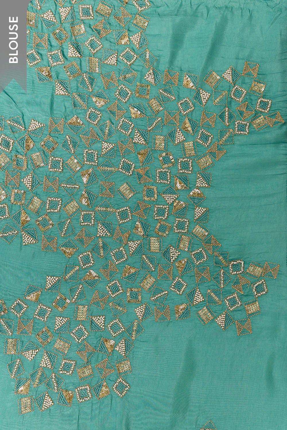 Light Blue Woven Viscose Tissue Saree image number null